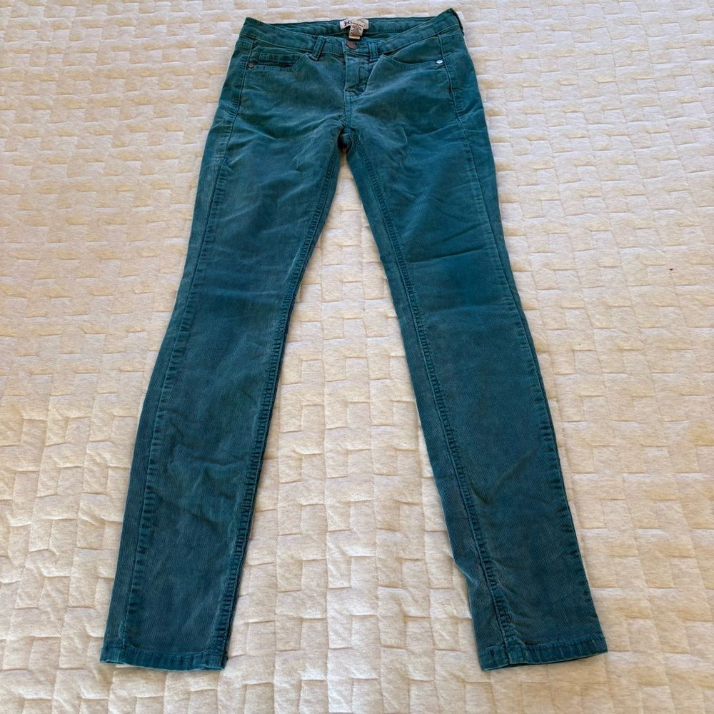 Mudd Corduroy Teal Pants Skinny